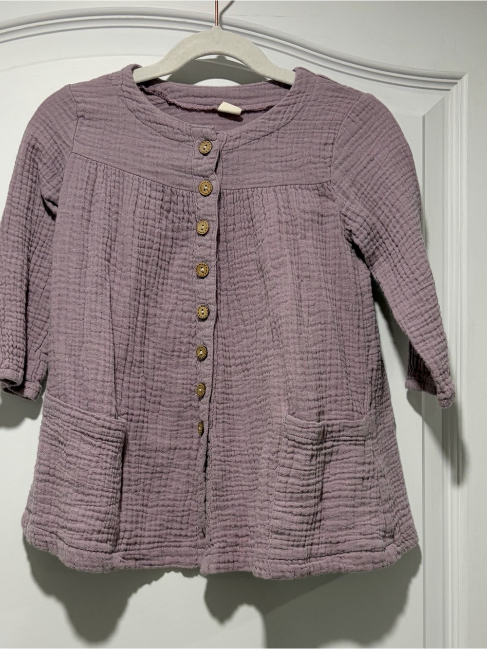 EUC Textured Button-Front Tunic size 110 (approximately 4-5 years)